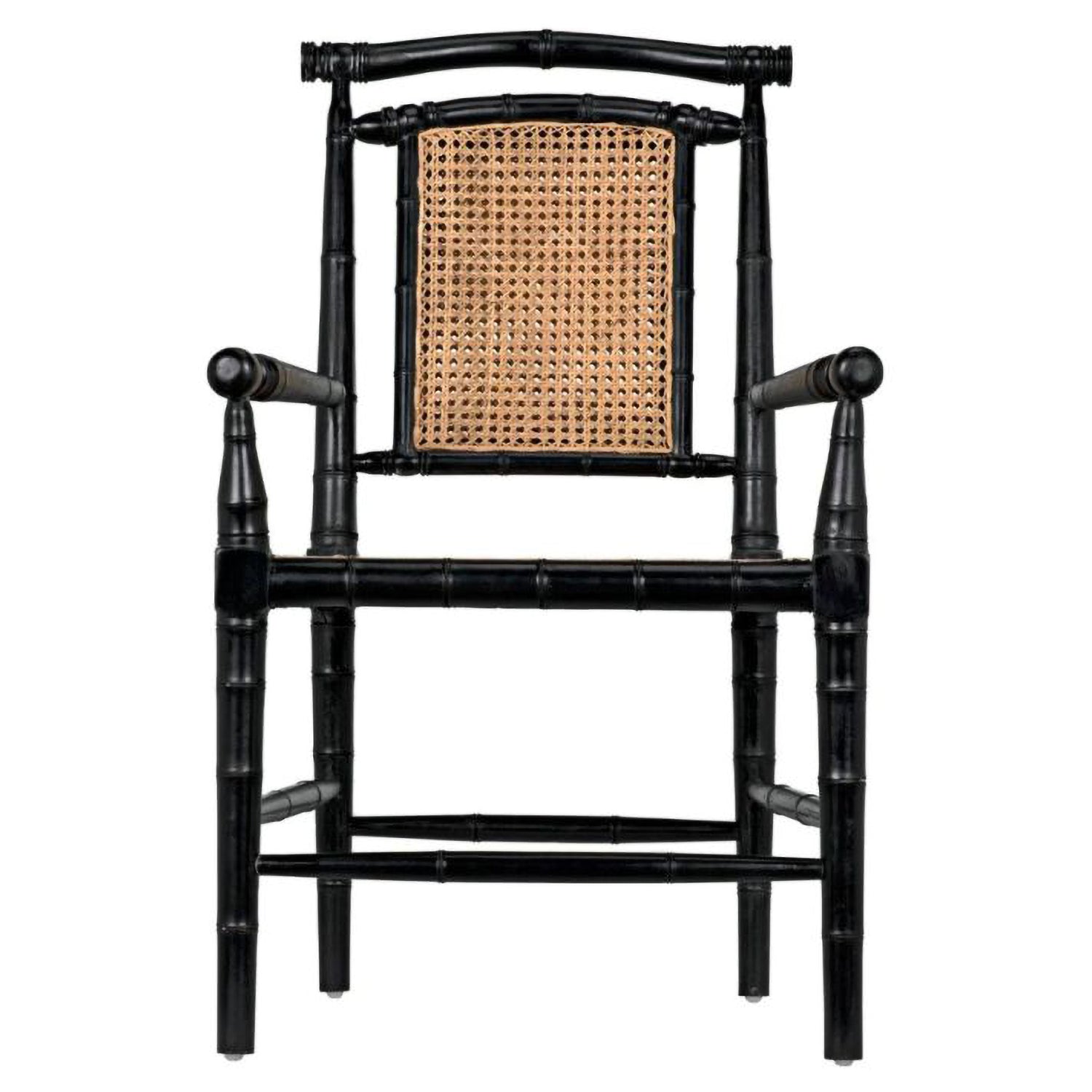 Noir Colonial Bamboo Arm Chair