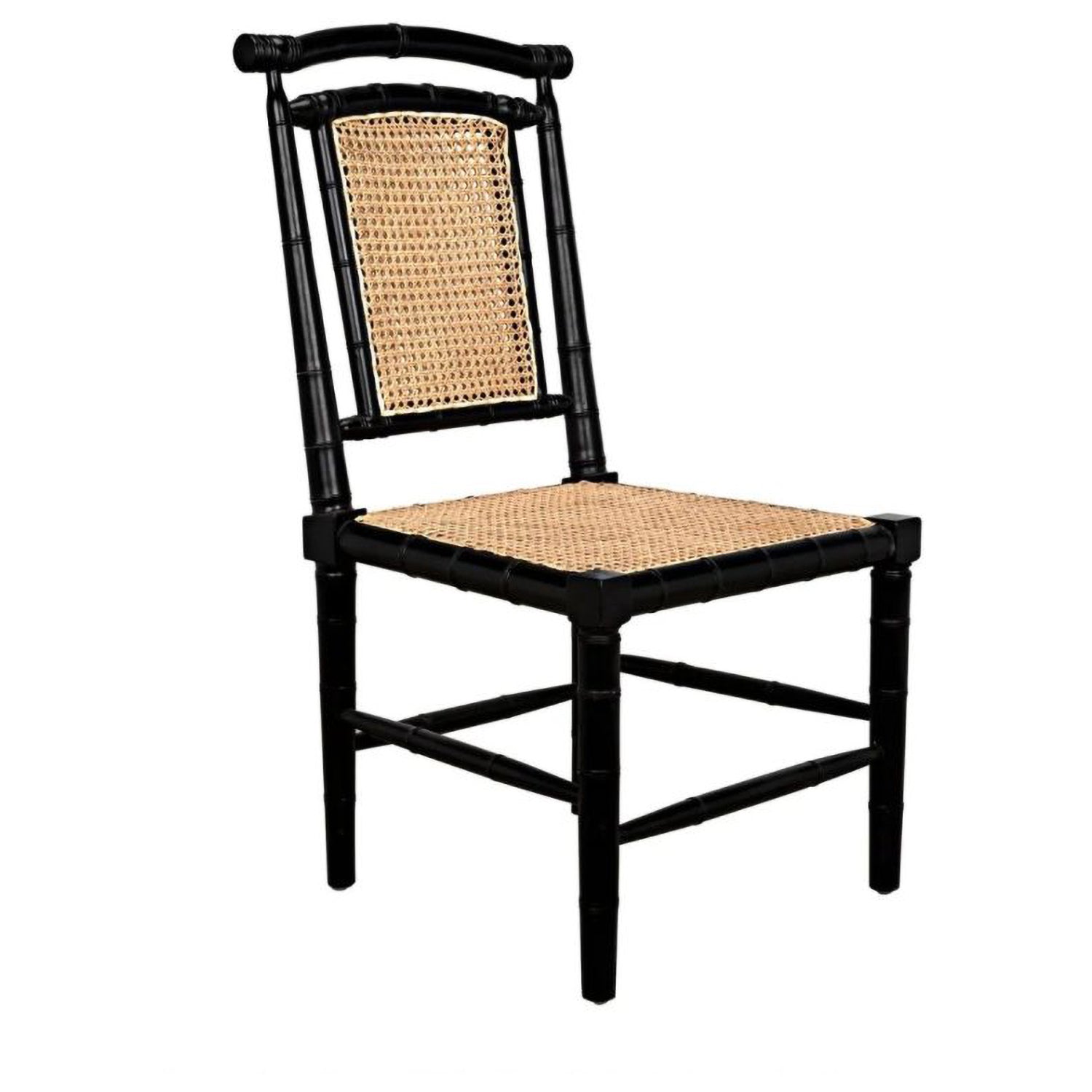 Noir Colonial Bamboo Side Chair