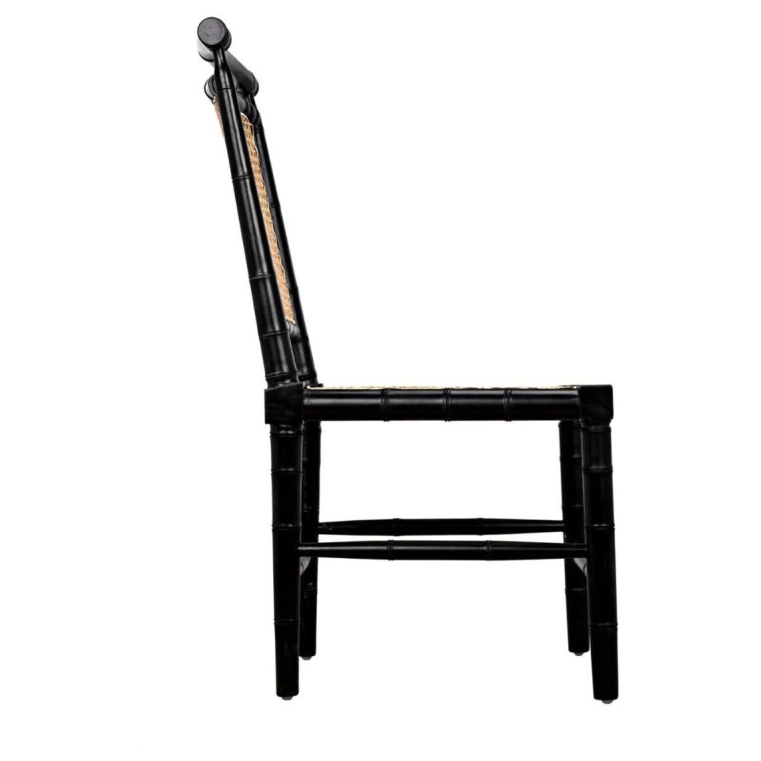Noir Colonial Bamboo Side Chair