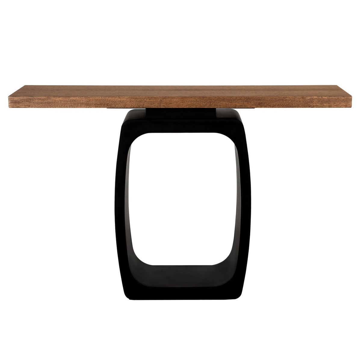 Noir Axel Console Table with Iron Base