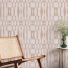 Tempaper & Co Faux Grasscloth Geo Peel & Stick Wallpaper