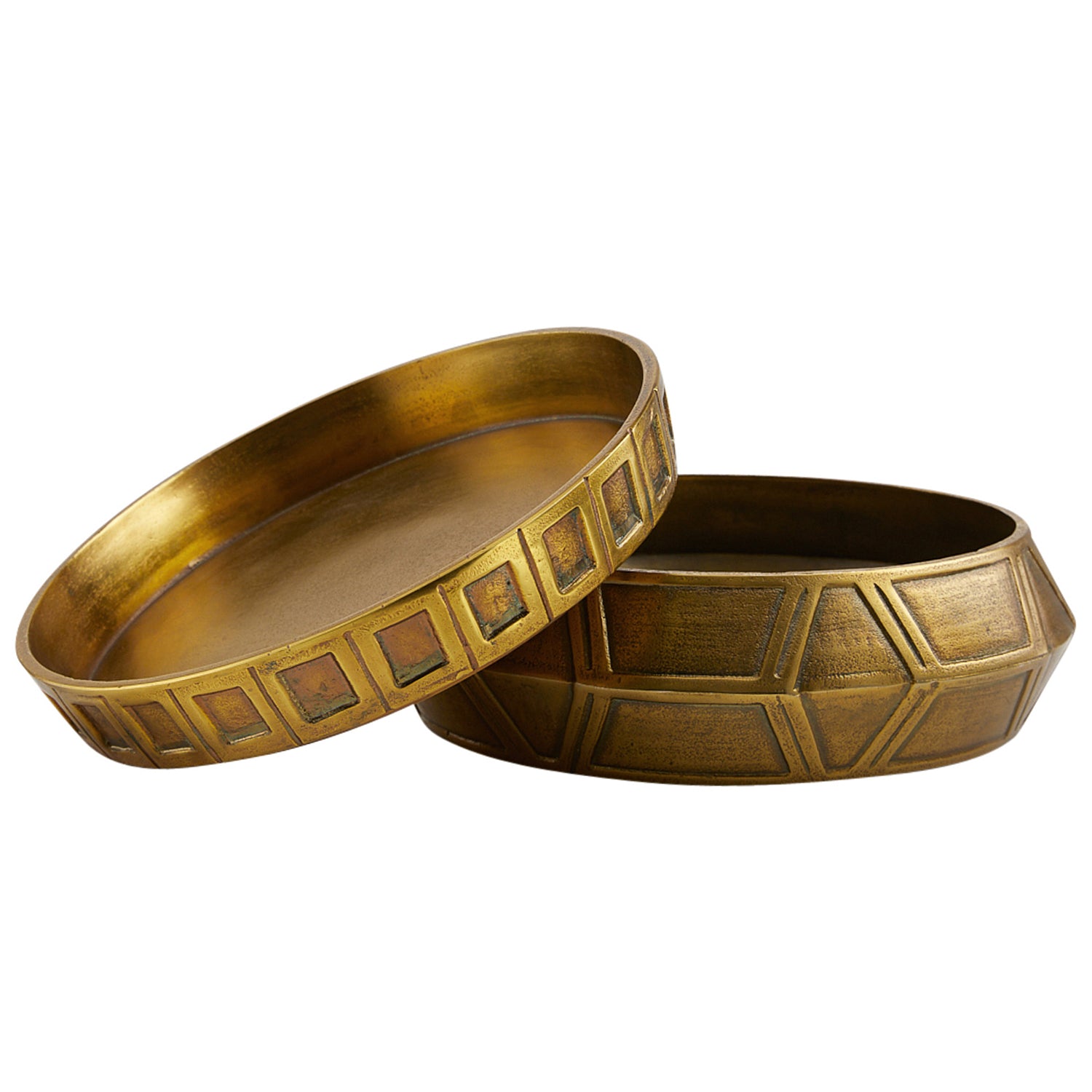 Laura Kirar for Arteriors Millenia Stacked Large Centerpiece Set of 2