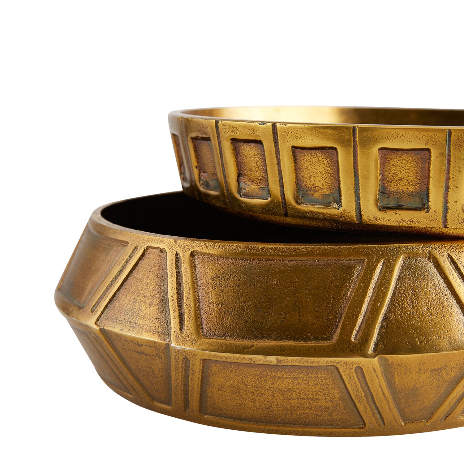 Laura Kirar for Arteriors Millenia Stacked Large Centerpiece Set of 2