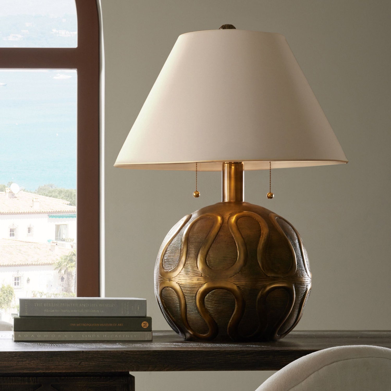 Laura Kirar for Arteriors Serpiente Table Lamp