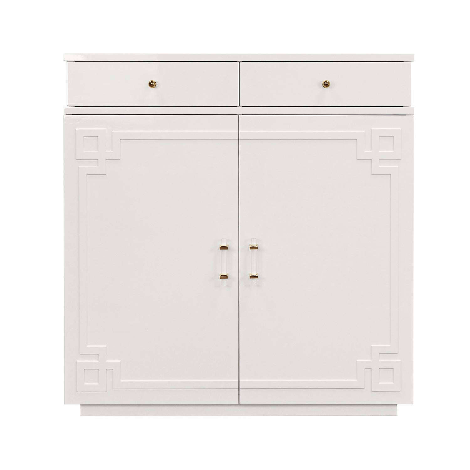 Worlds Away Glenn White Two Door Cabinet