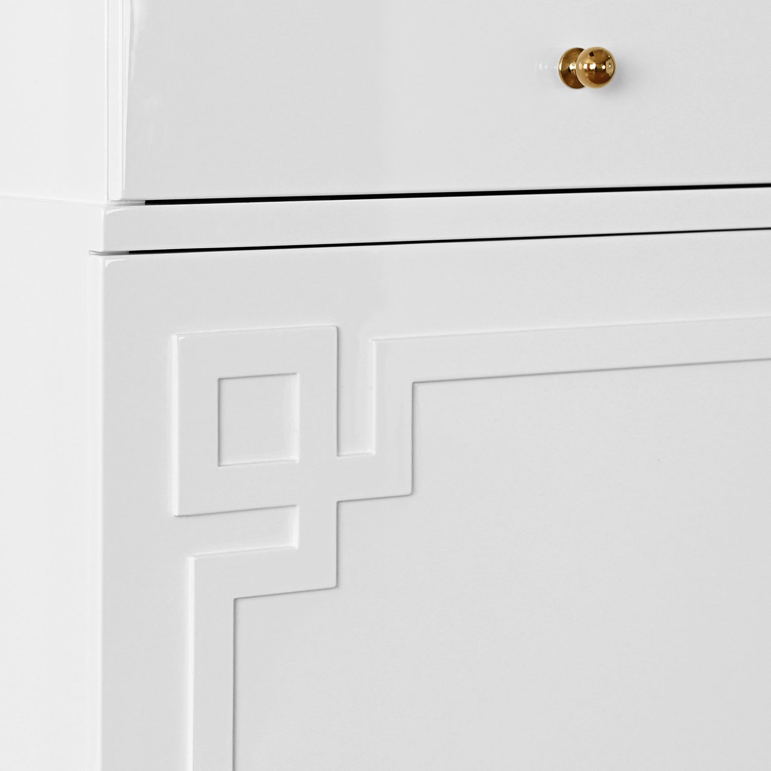 Glenn White Two Door Cabinet styled in a room setting