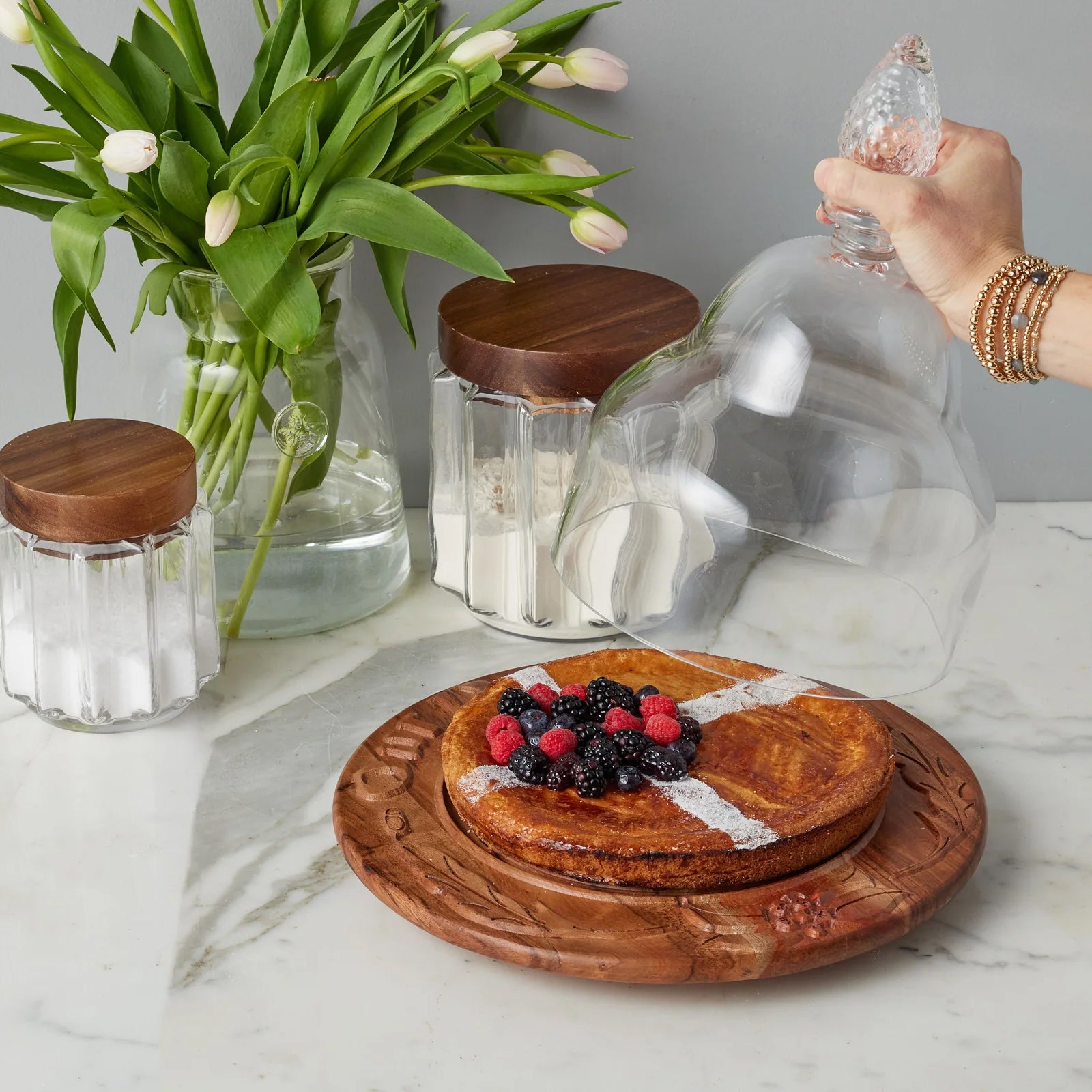 Etu Home Teardrop Glass Cloche