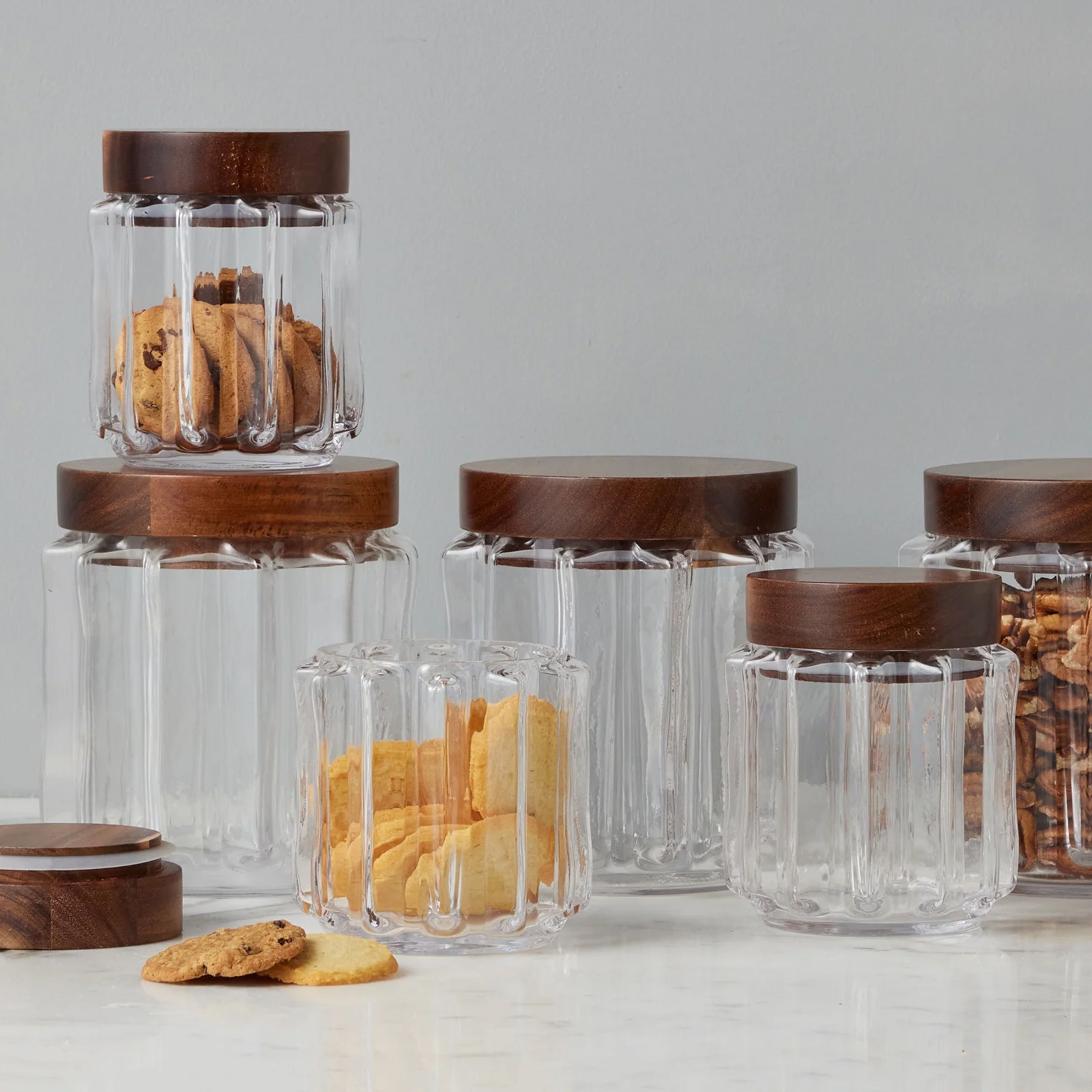 Etu Home Fluted Glass Canister