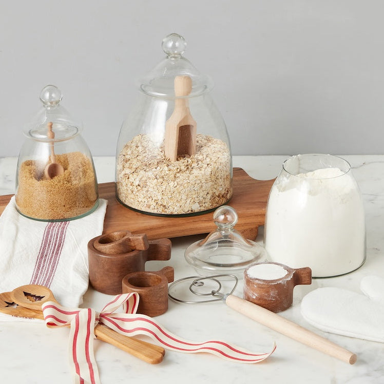 Etu Home Vintage Glass Bon Bon Large Jar with Lid