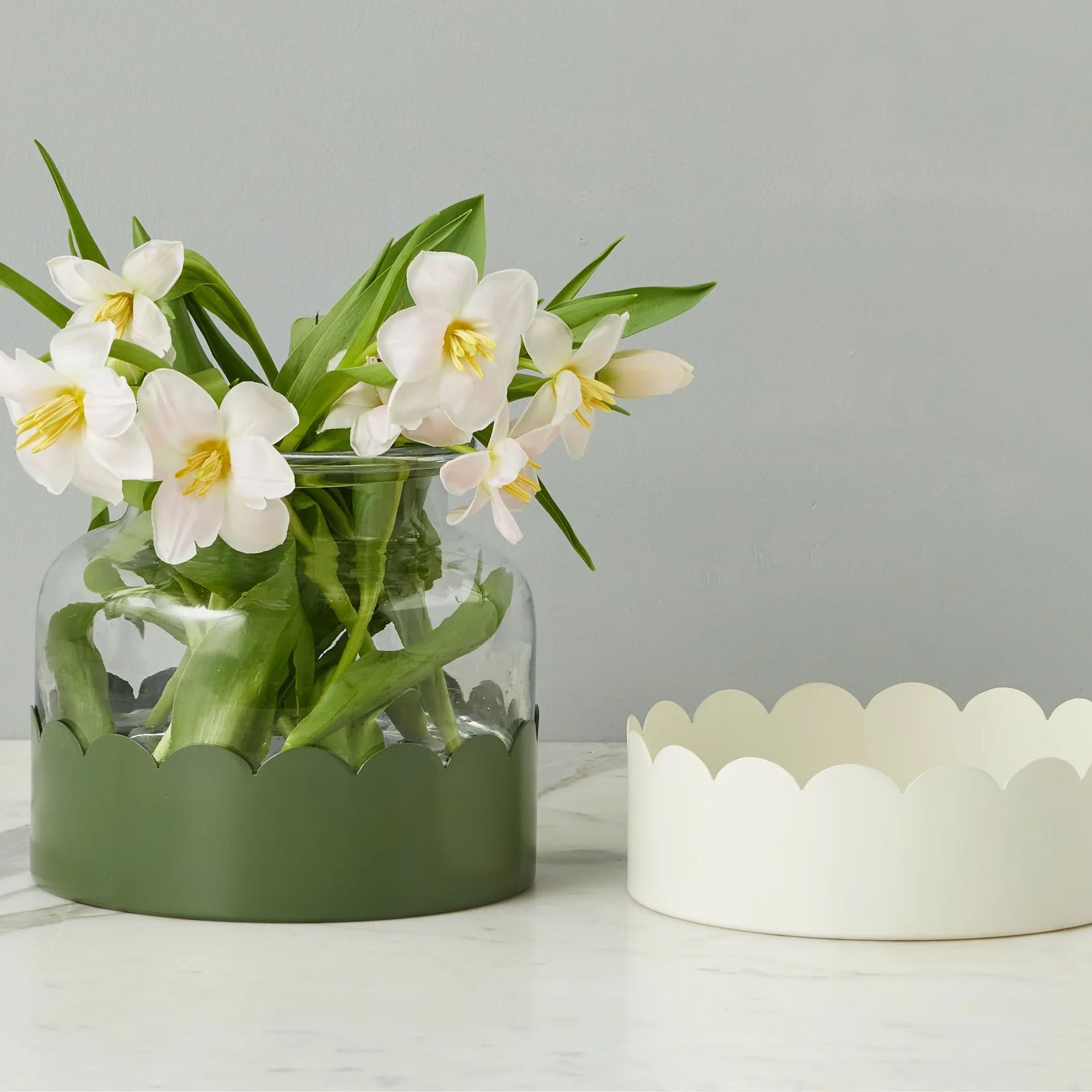 Etu Home Scalloped Bloom 2-in-1 Vase