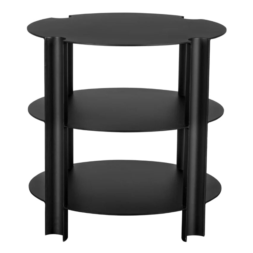 Noir Luca Side Table, edge cut-outs
