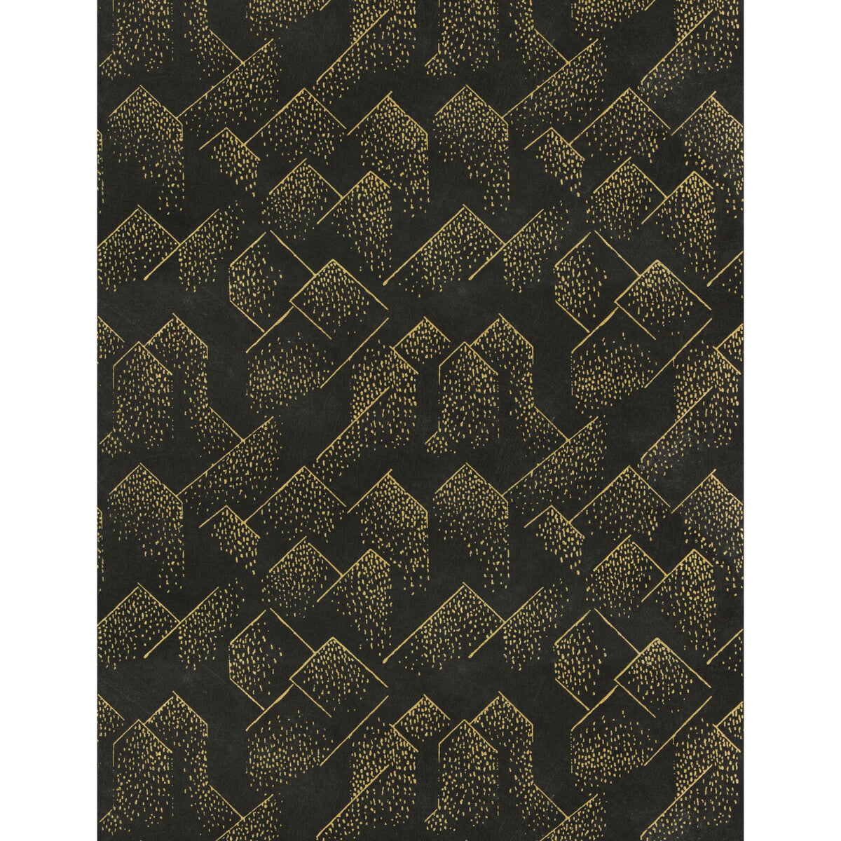 Kelly Wearstler x Lee Jofa Modern Brink Paper Gold/Onyx Wallpaper