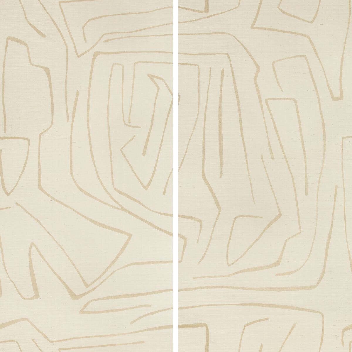 Kelly Wearstler x Lee Jofa Modern Graffito II Parchment Wallpaper