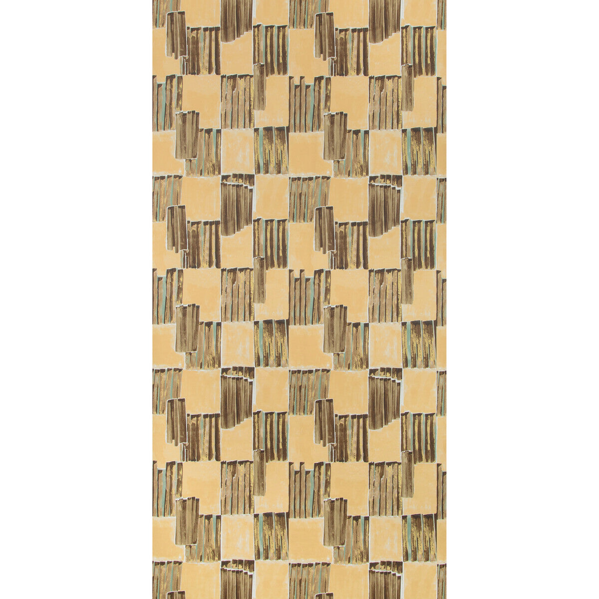 Kelly Wearstler x Lee Jofa Modern Lyre Paper Bronzed Wallpaper