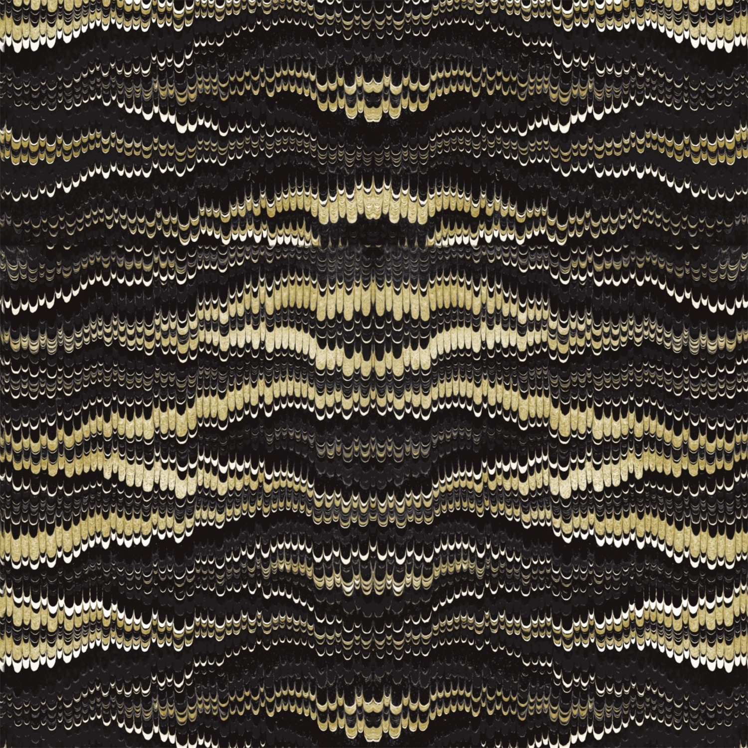 Mitchell Black Golden Feather Wallpaper