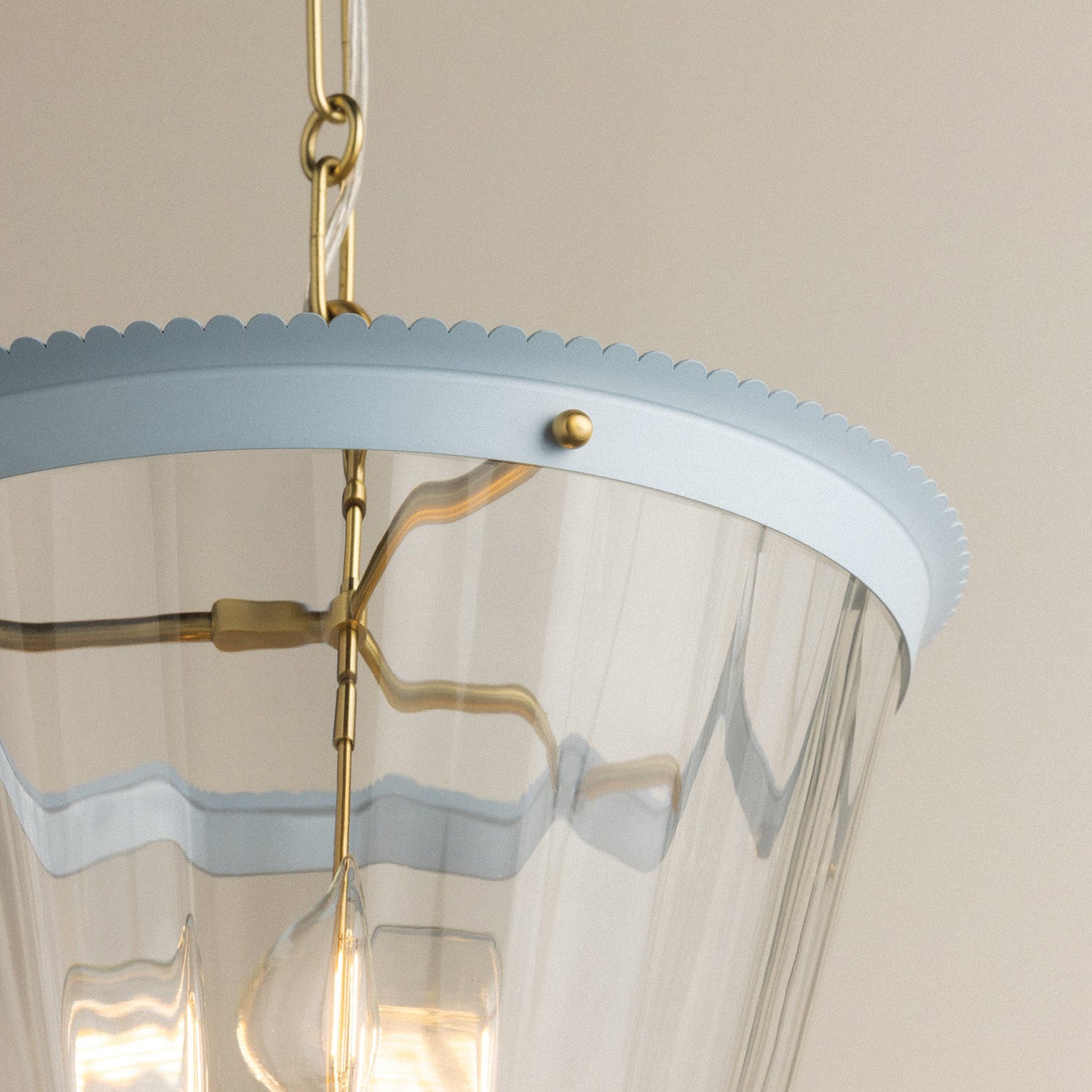 Mitzi Lucretia Soft Arctic Blue Lantern
