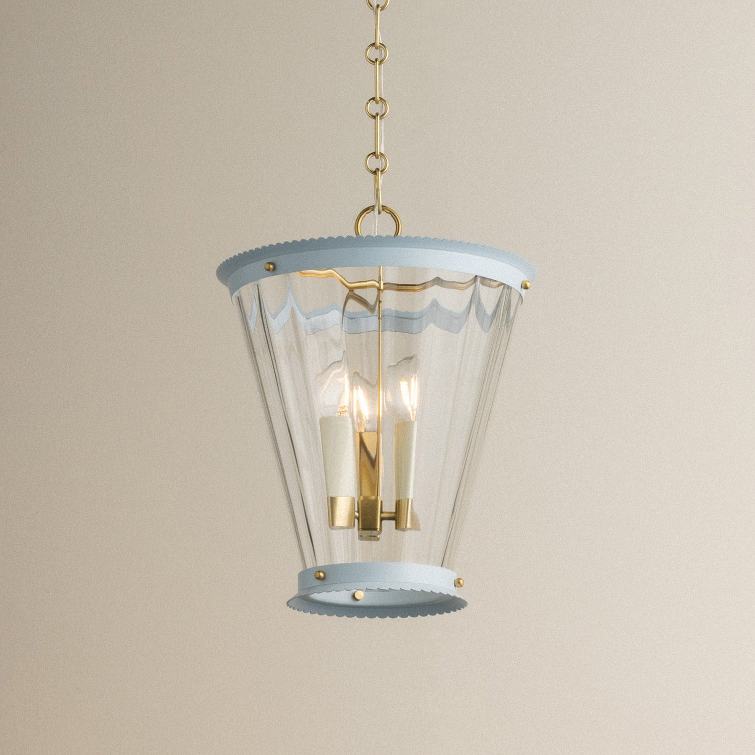 Mitzi Lucretia Soft Arctic Blue Lantern