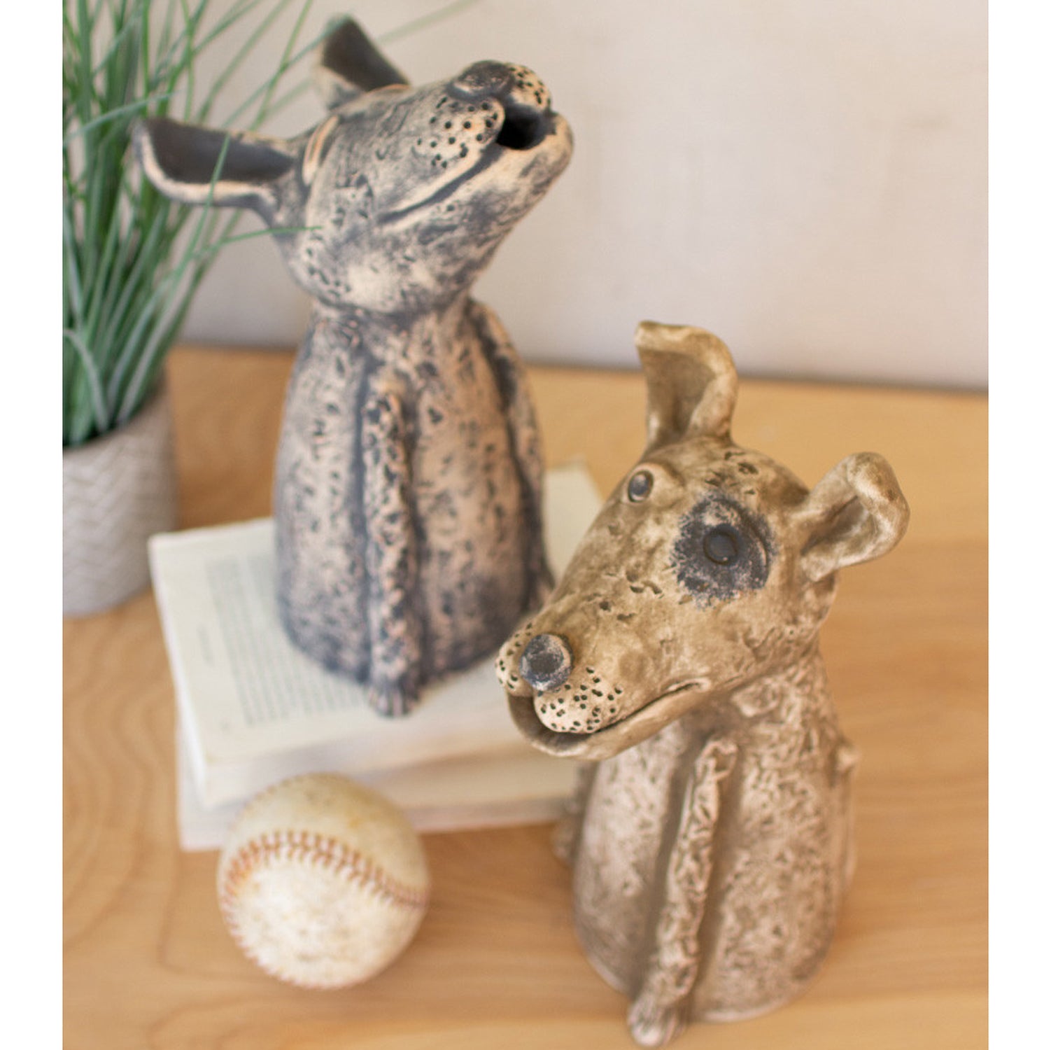 Singing Dog Figurine Set of 2
