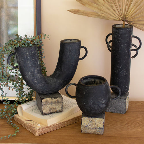 Rock Base Vase Set of 3