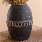 Black Clay Vases Set of 5