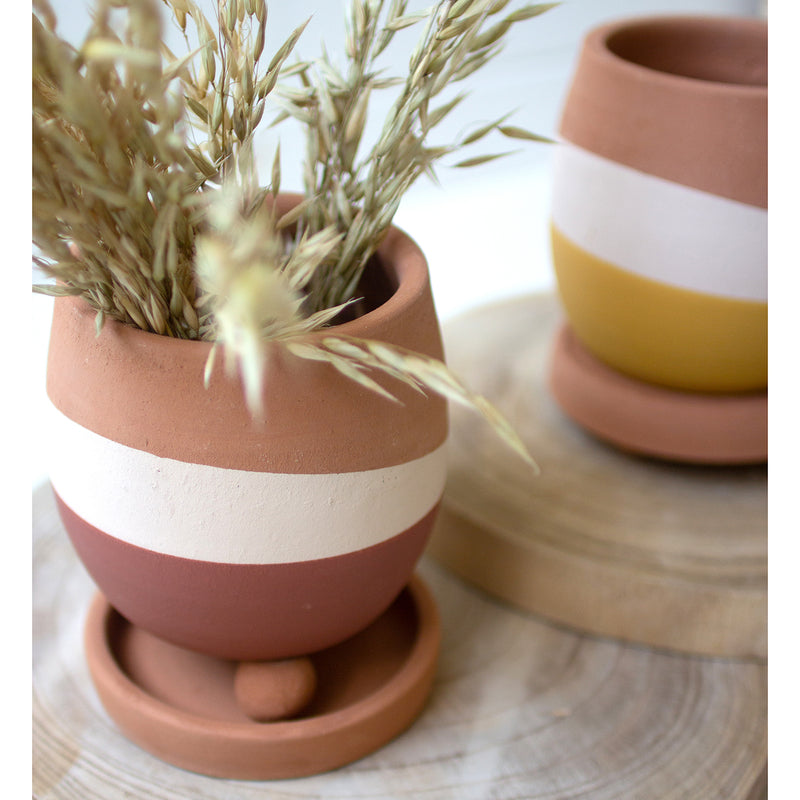 Double Dipped Clay Pot Set of 3