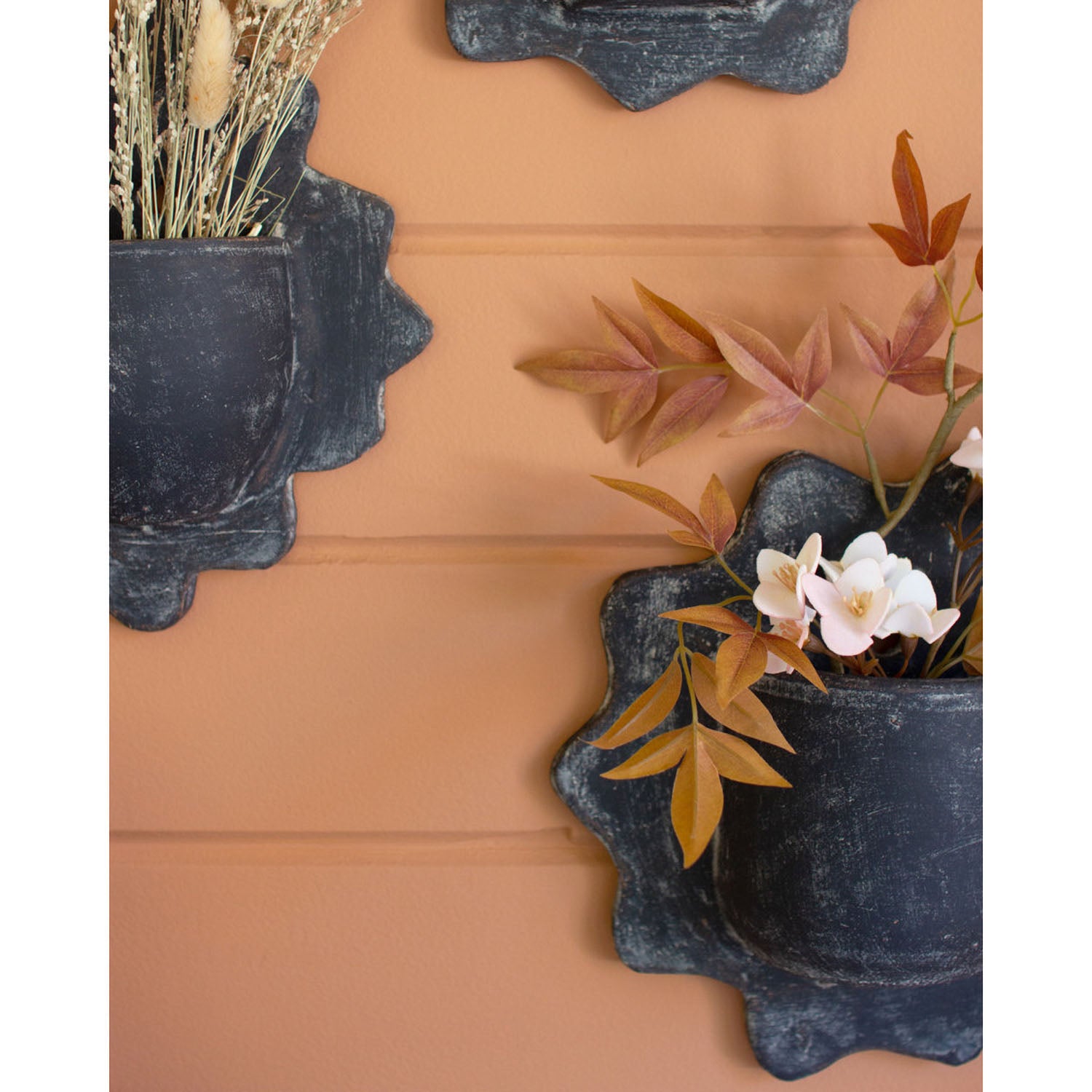 Wavy Clay Wall Planter Set of 3