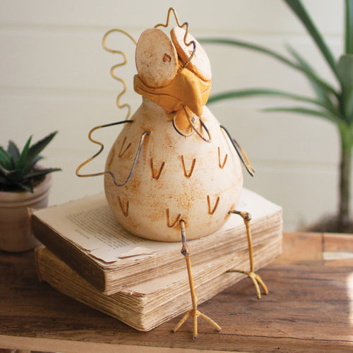 Wire Rooster Figurine