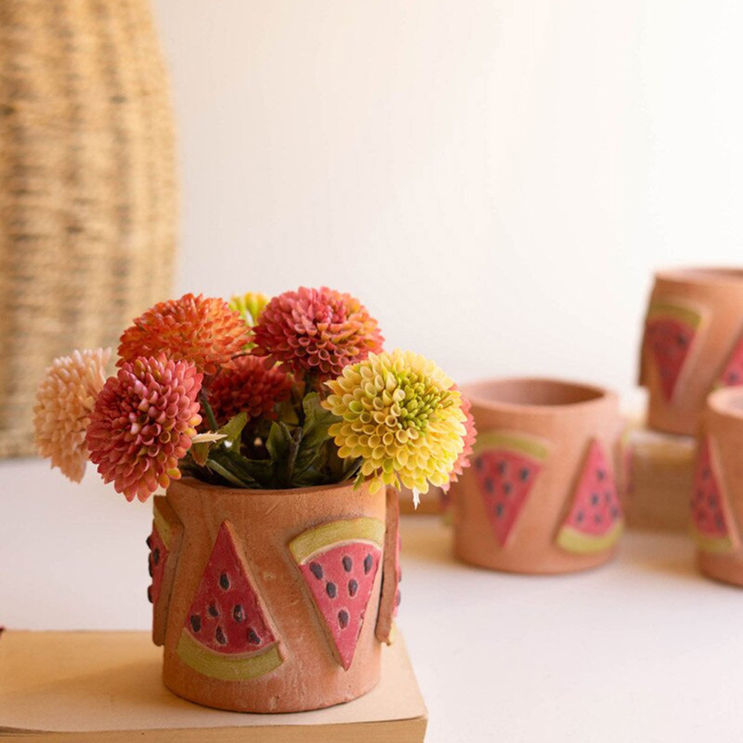 Clay Watermelon Container Set of 4