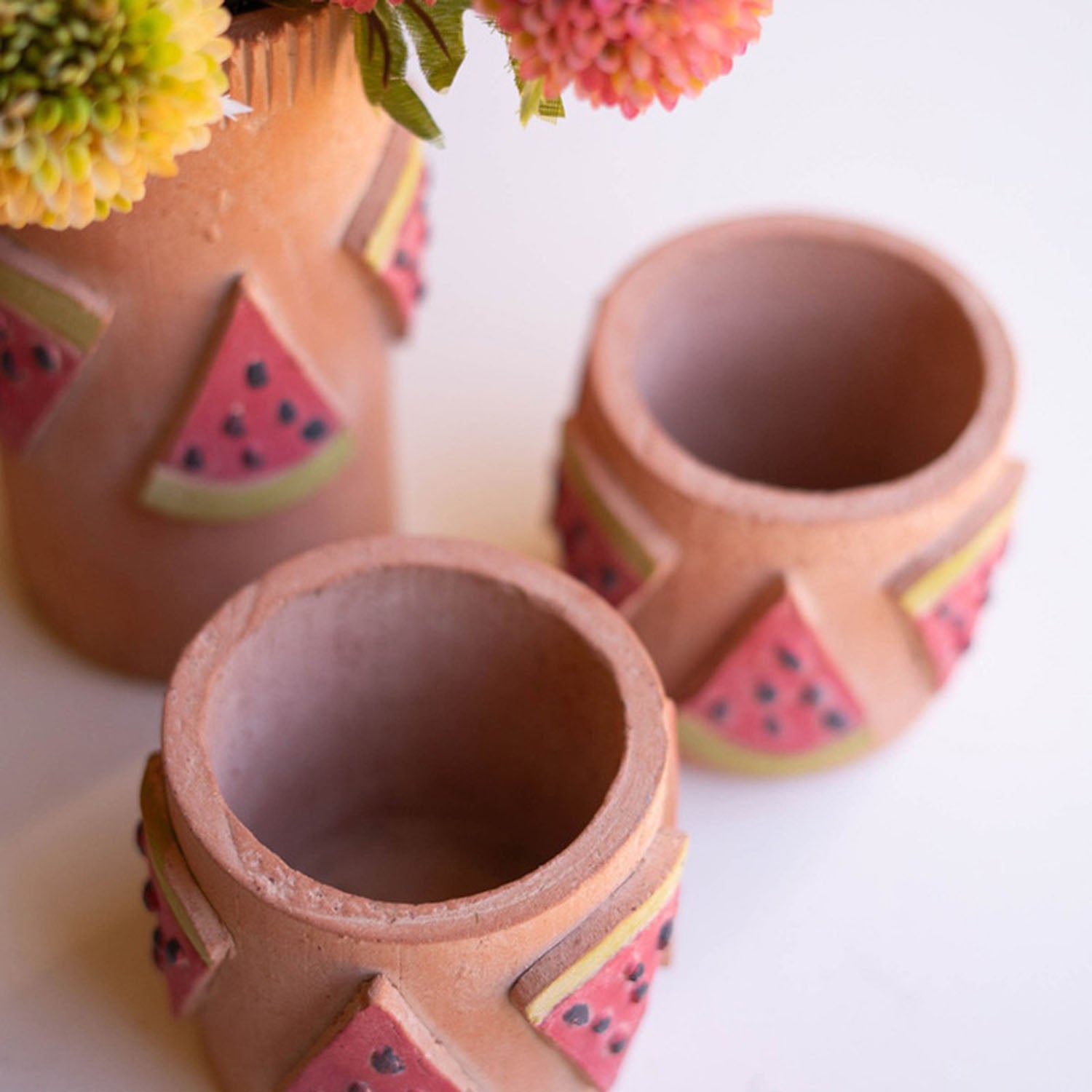 Clay Watermelon Container Set of 4