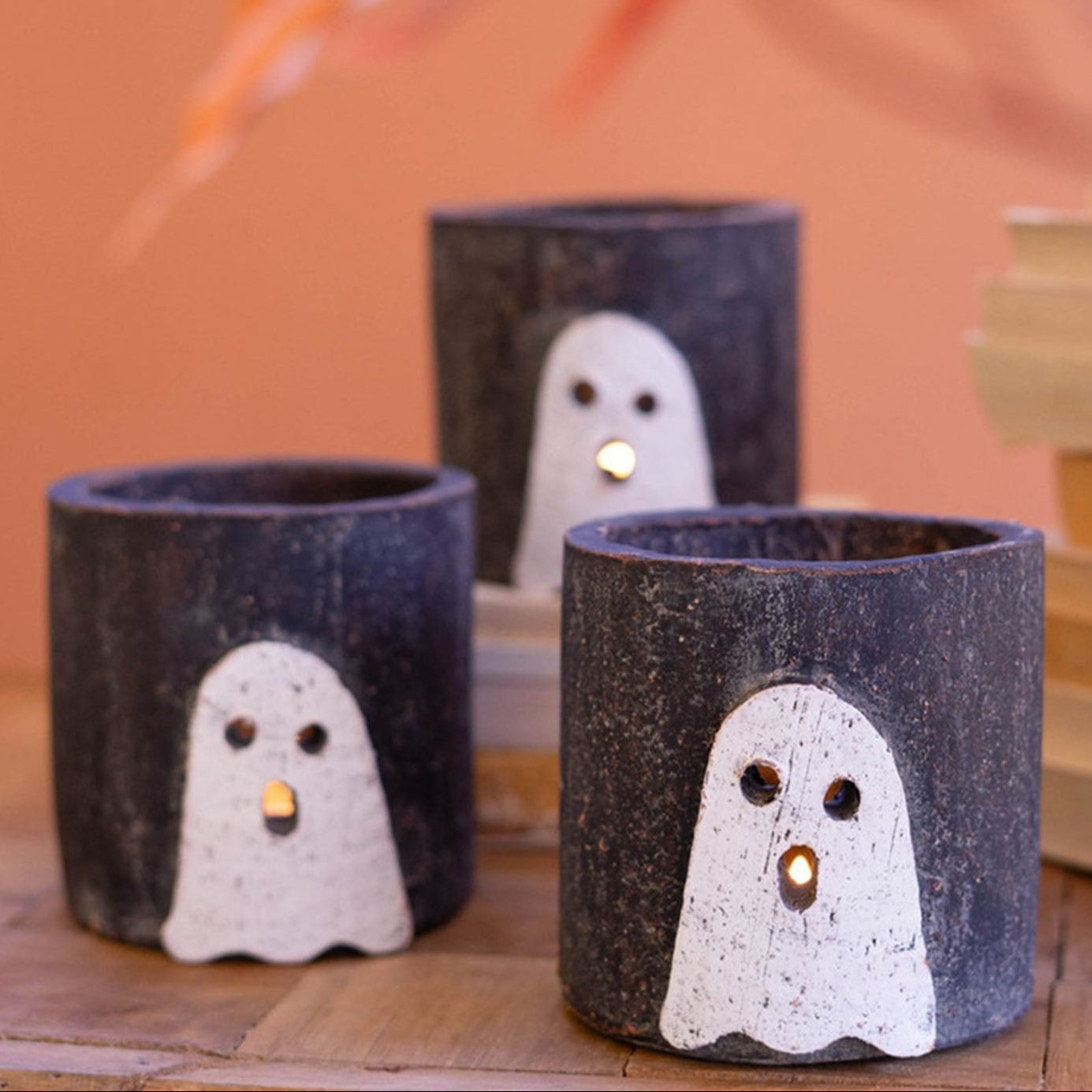 Halloween Ghost Luminary Set of 4