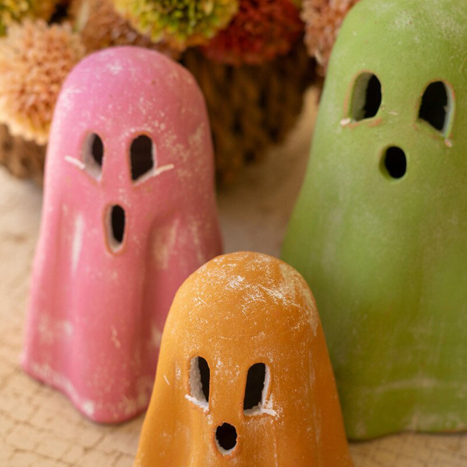 Colorful Ghost Lantern Set of 3