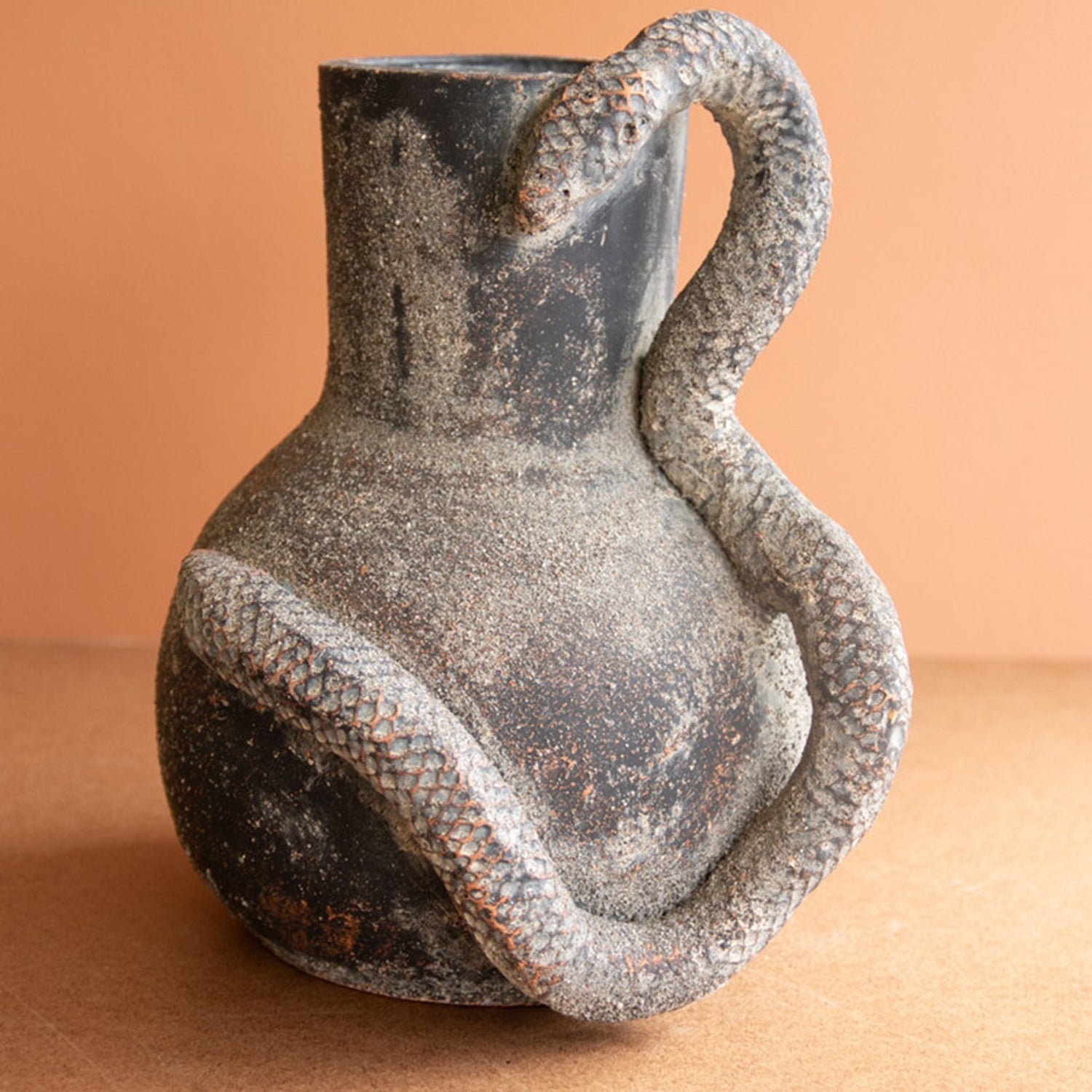 Clay Snake Vase