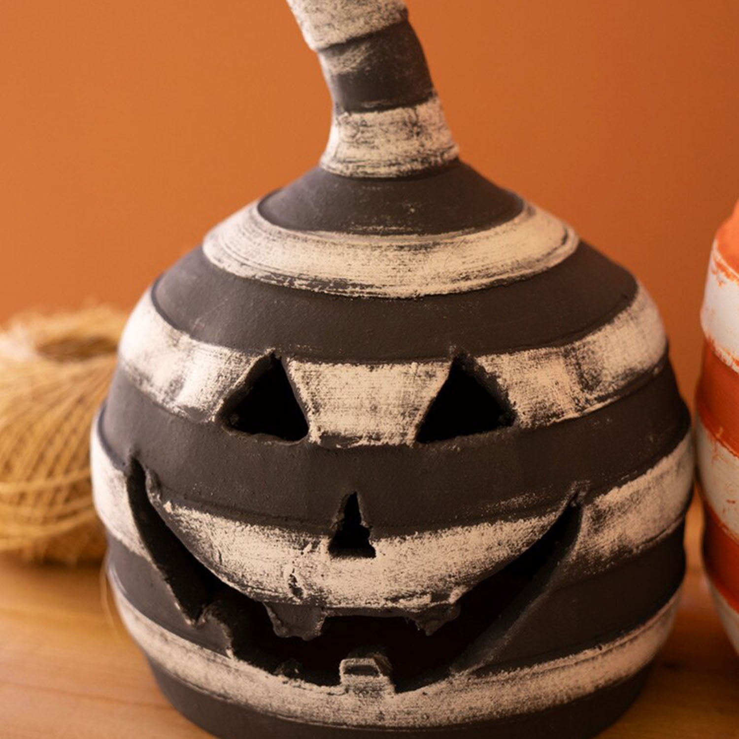 Striped Jack-O-Lantern Set of 2
