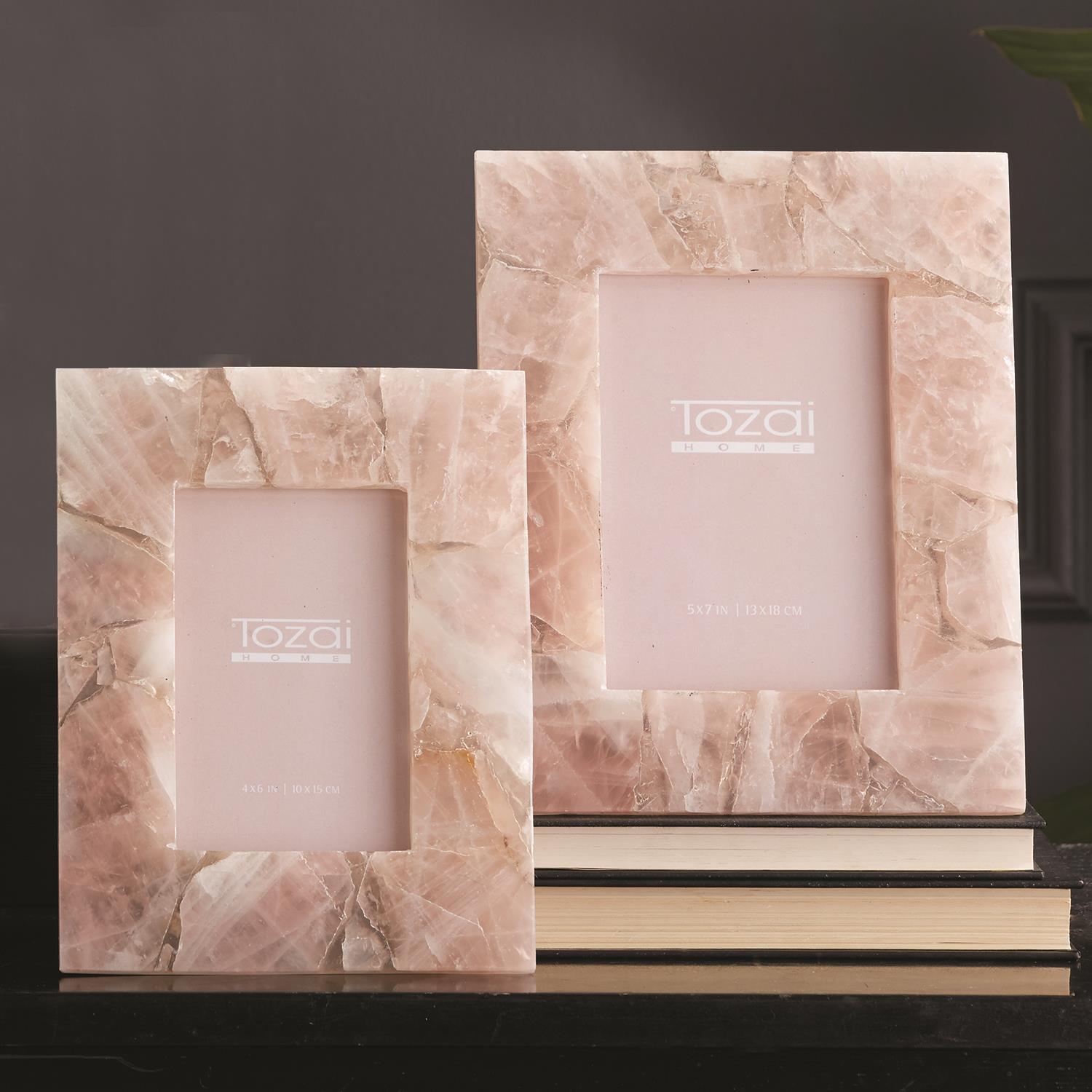 Pink Quartz Photo Frame Set of 2