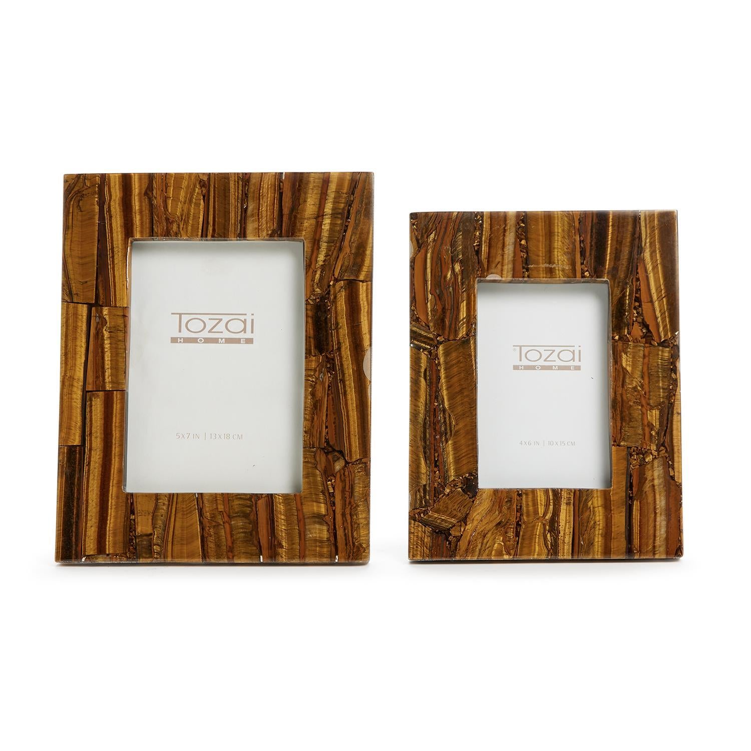 Tiger Eye Photo Frame Set of 2