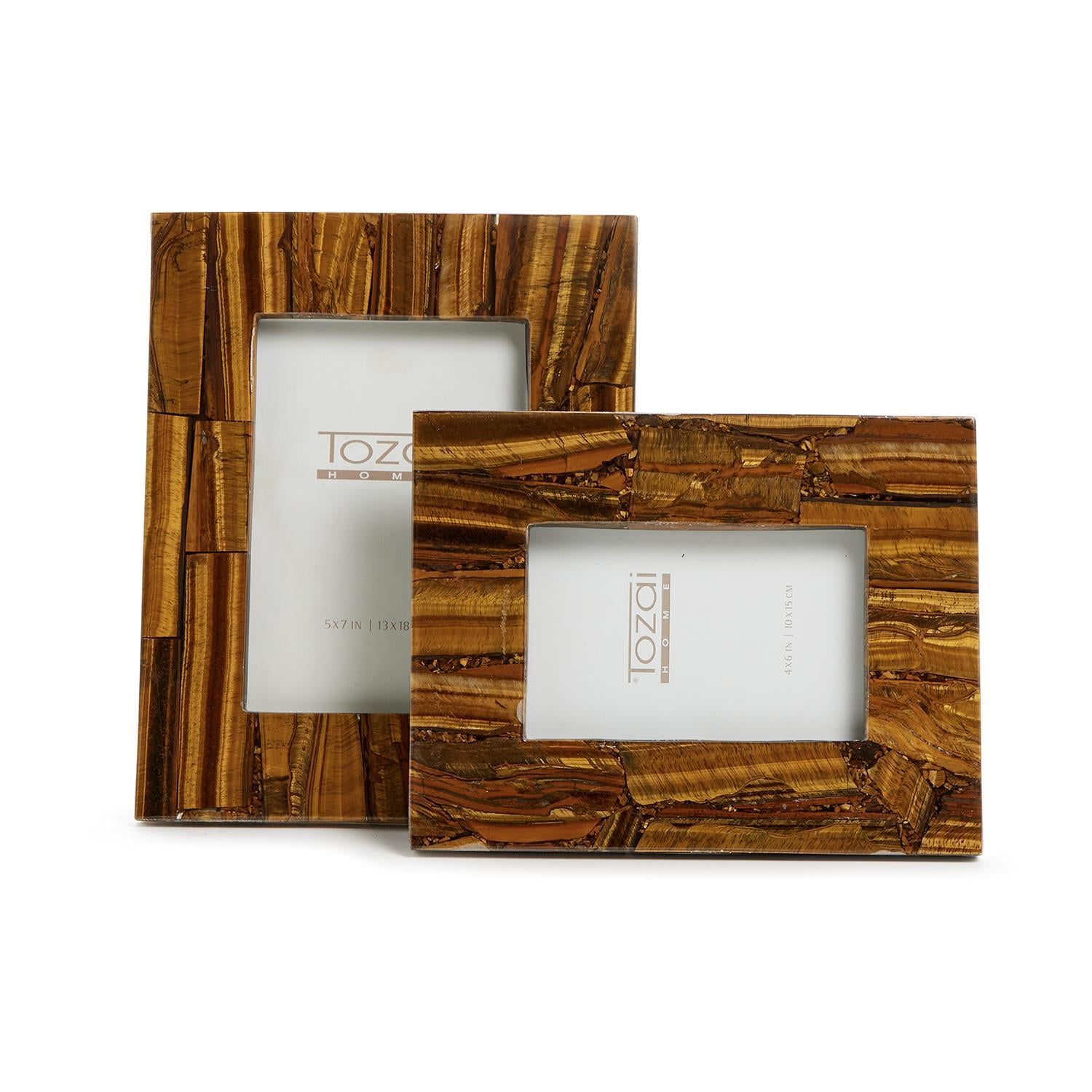 Tiger Eye Photo Frame Set of 2