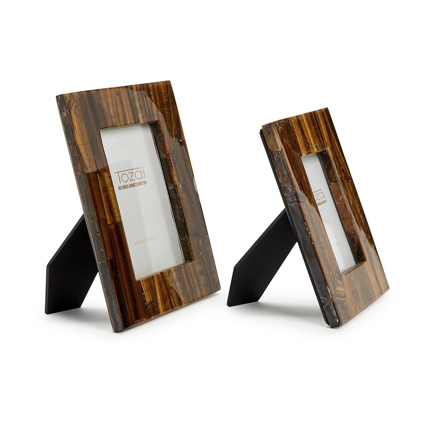 Tiger Eye Photo Frame Set of 2