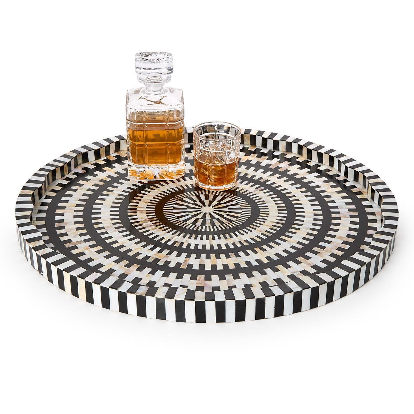 The Concentric Decorative Round Serving Tray