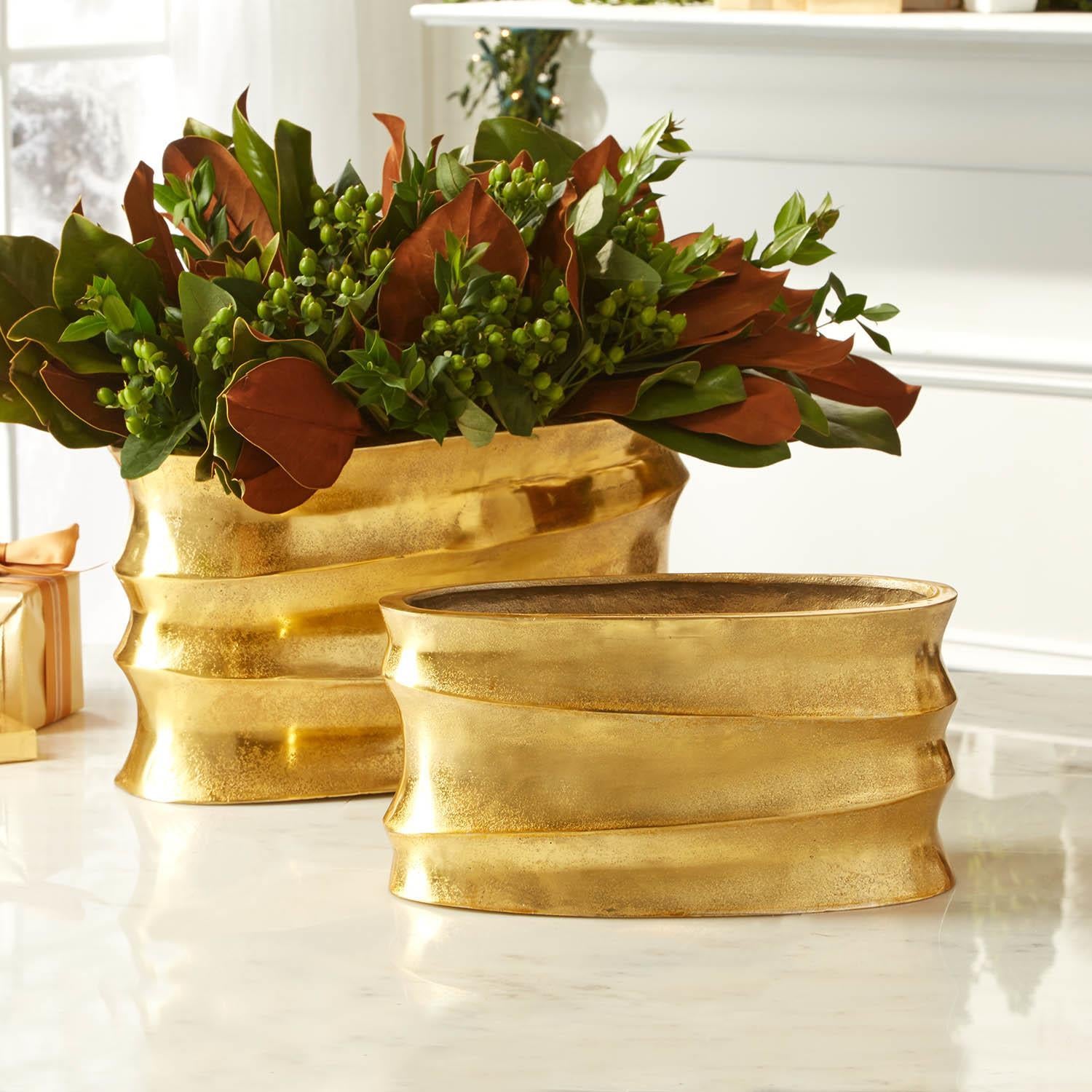 Gold Planter Set of 2