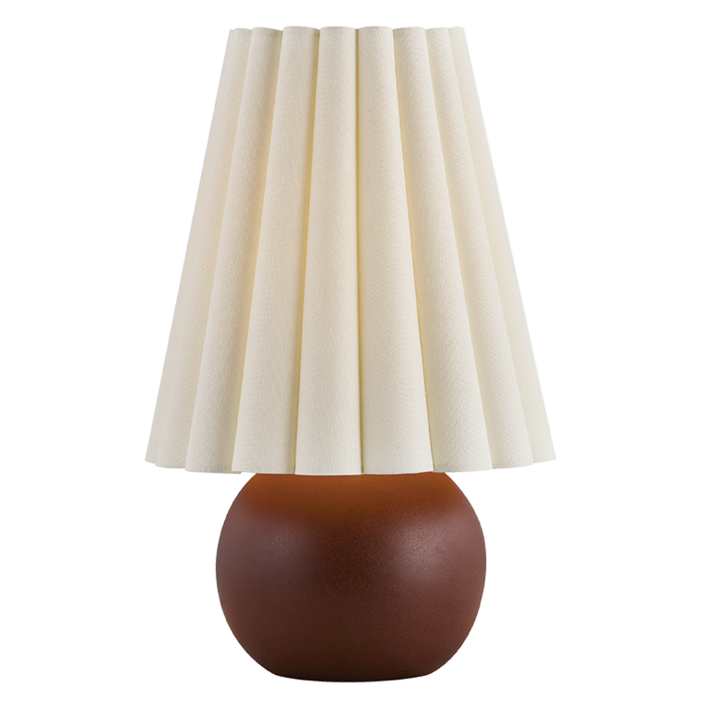 Kate Marker x Mitzi Katherine Table Lamp in burnished chestnut ceramic and Patina Brass, primary product view