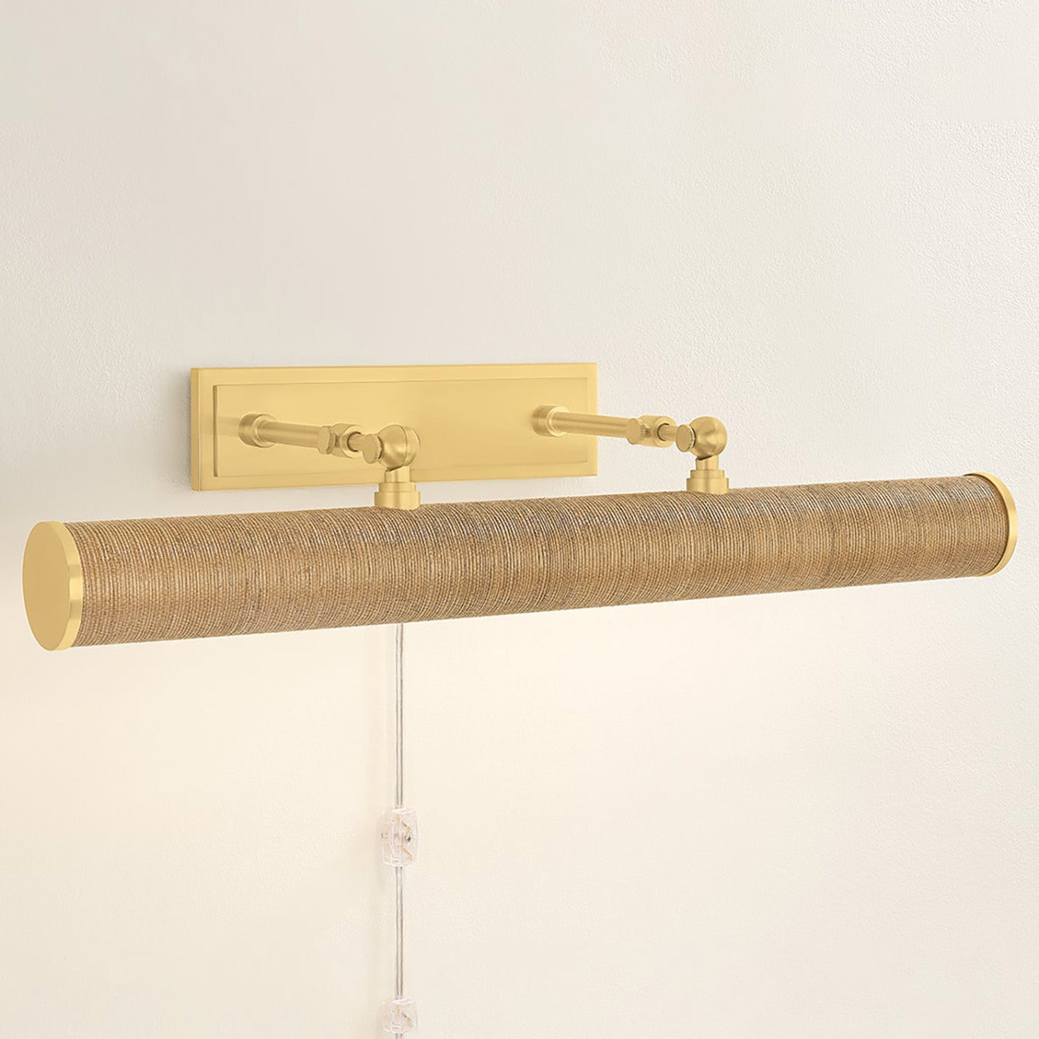 Mitzi Holly Grasscloth Plug In Picture Light