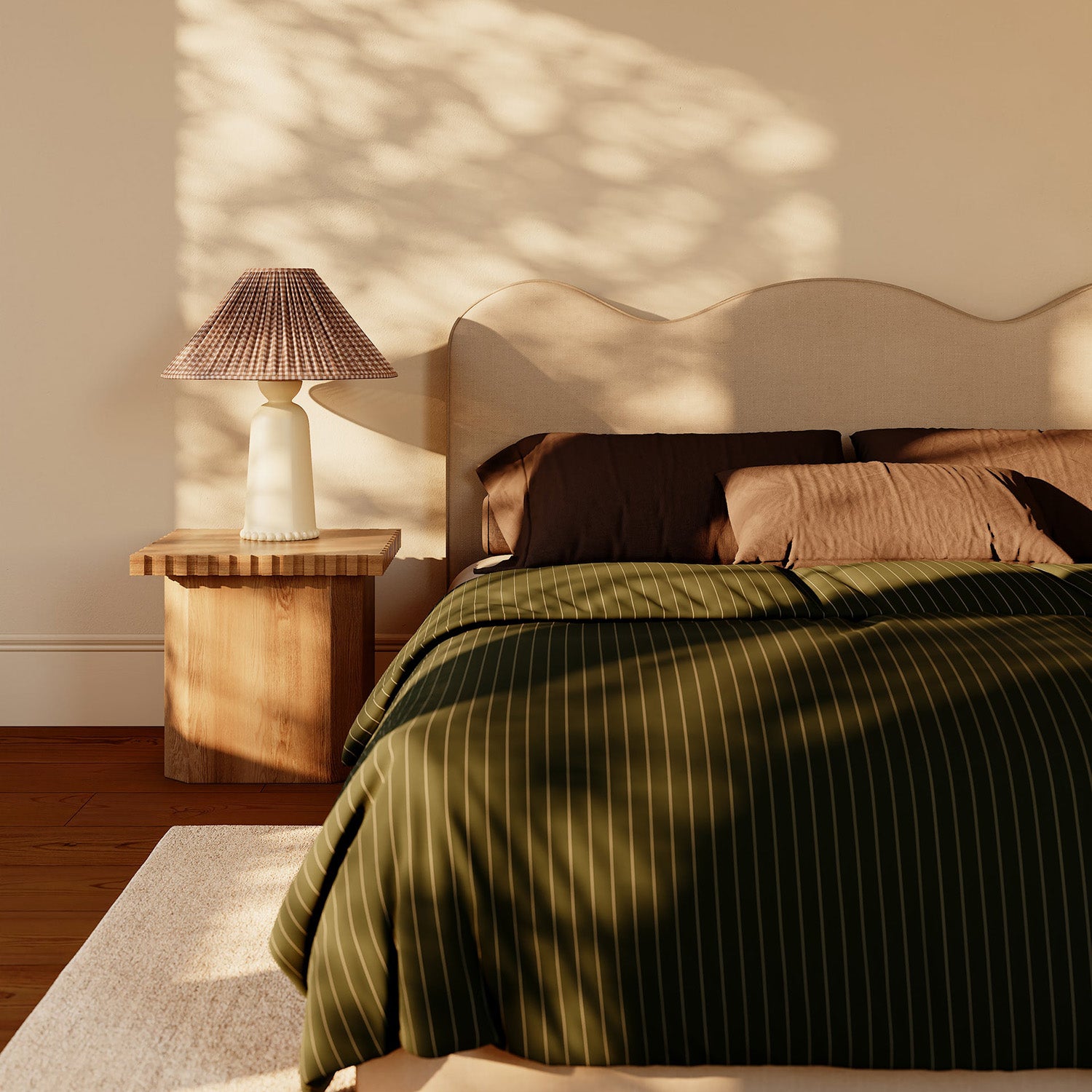 Mitzi Rhea Gingham Brown Table Lamp