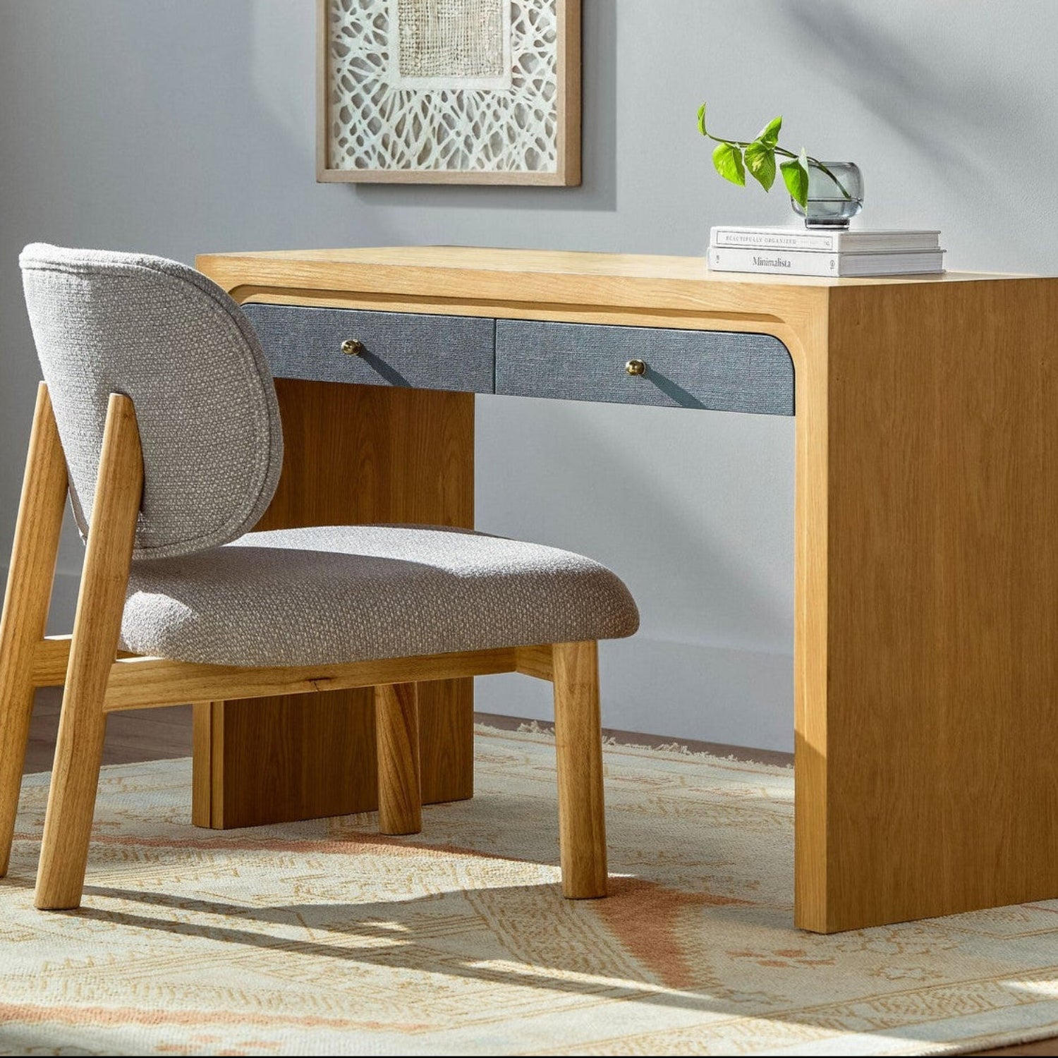 Helene Oak Veneer Desk