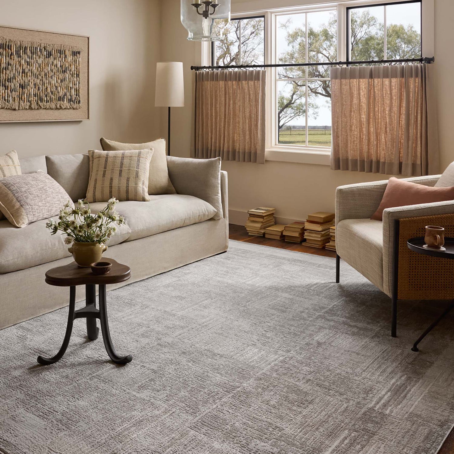 Loloi Hollis Smoke/Mist Power Loomed Rug