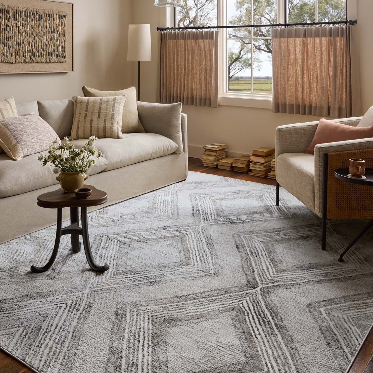 Loloi Hollis Mist/Natural Power Loomed Rug