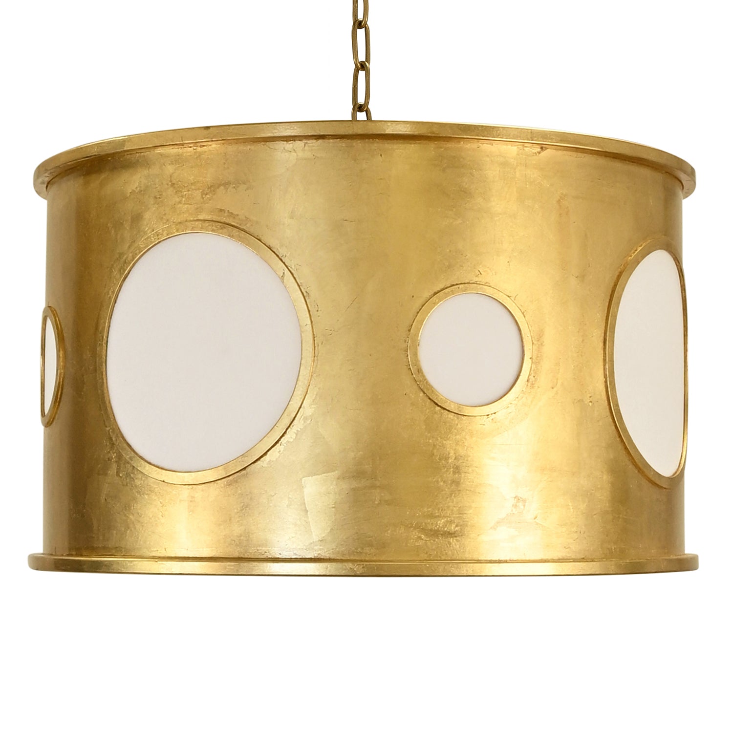 Worlds Away Horatio Gold Drum Pendant