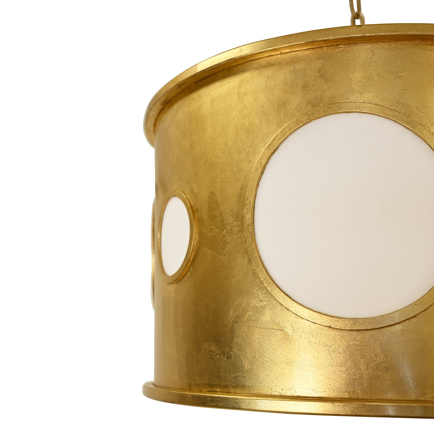 Worlds Away Horatio Gold Drum Pendant