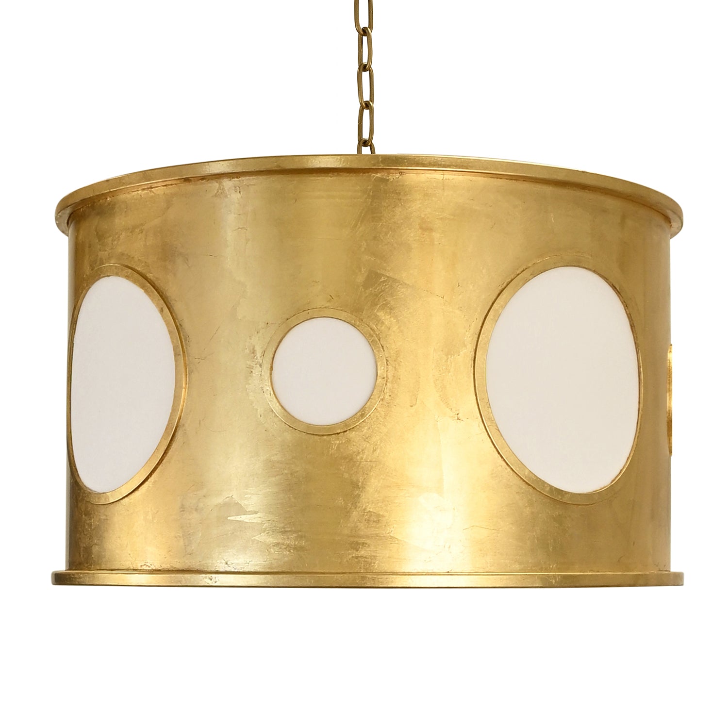 Worlds Away Horatio Gold Drum Pendant