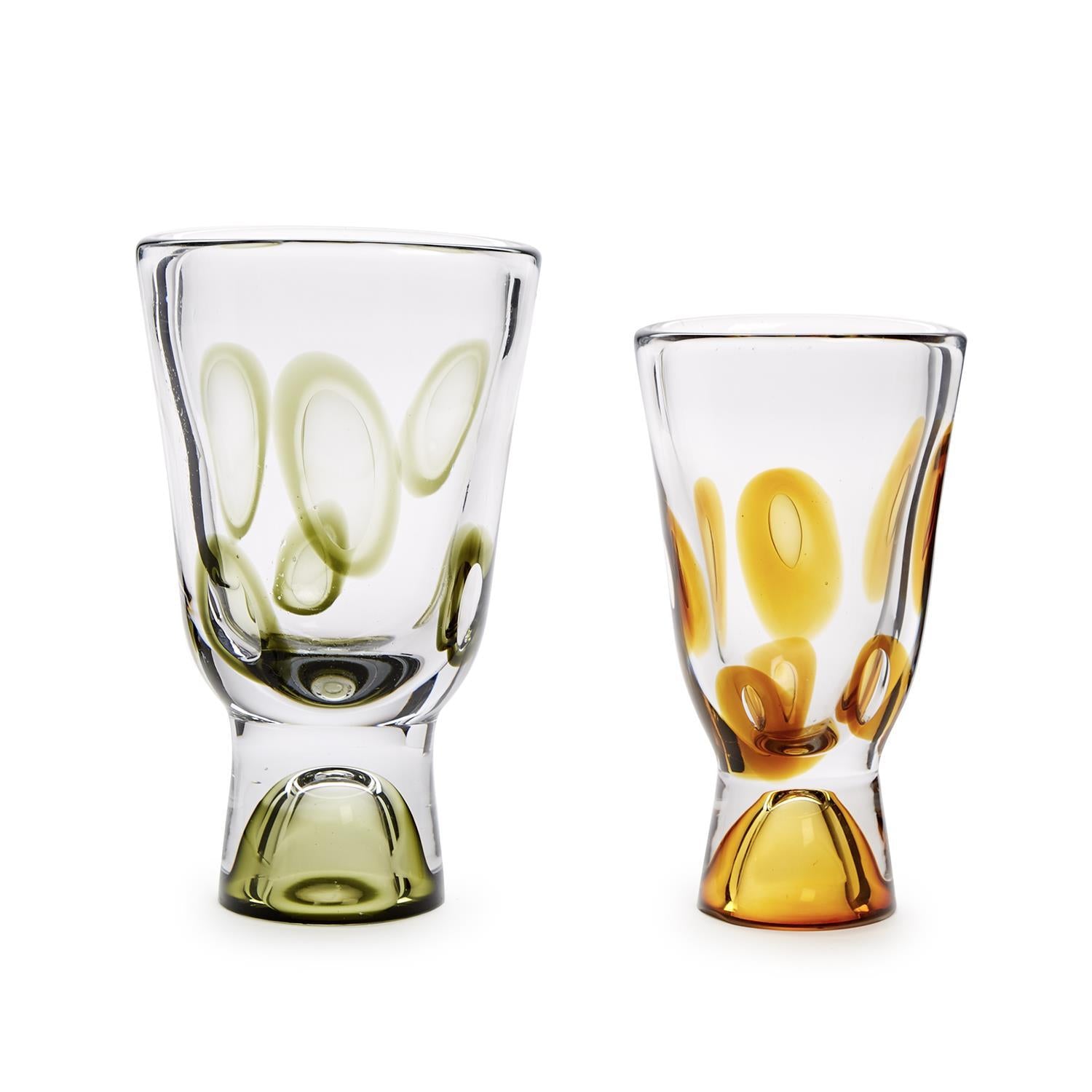 Visions Art Glass Vase Set of 2