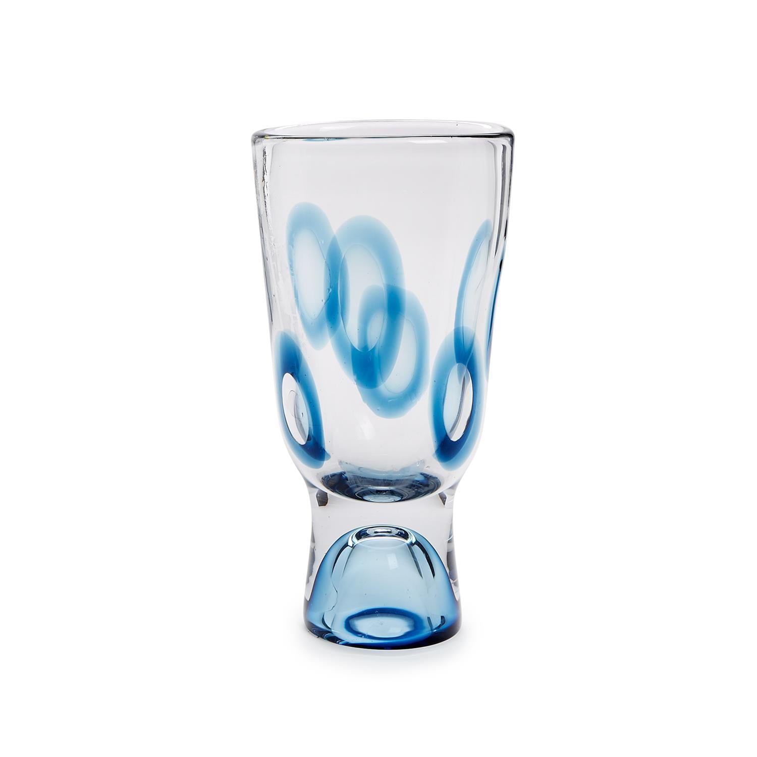 Blue Marine Visions Art Glass Vase